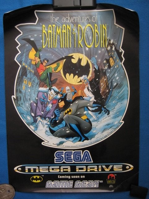 Game Promo Poster Batman & Robin Sega Megadrive, Verzamelen, Posters, Ophalen of Verzenden, Zo goed als nieuw, A1 t/m A3, Film en Tv