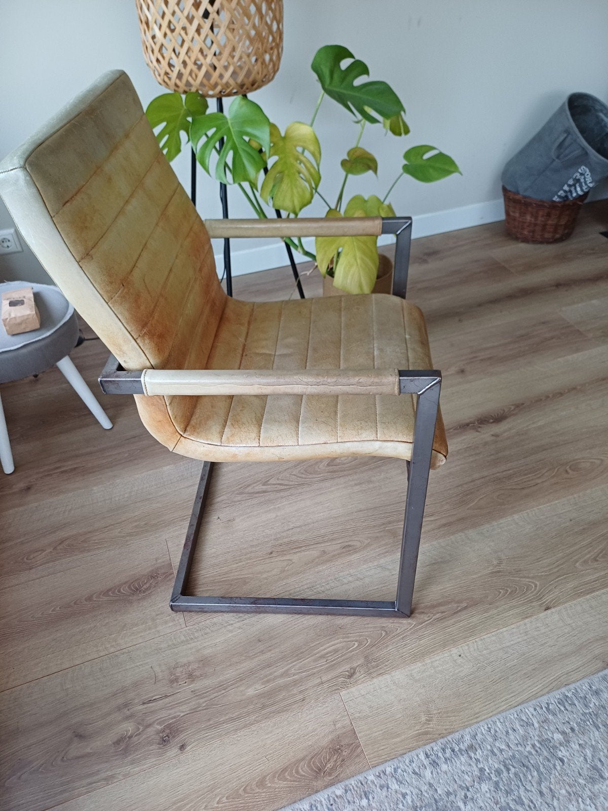 6 x eetkamer stoel van echt leer, Ophalen, Gebruikt, Overige typen