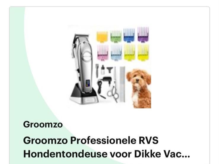 Professionele tondeuse voor dikke vachten merk groomzo, Ophalen of Verzenden, Zo goed als nieuw