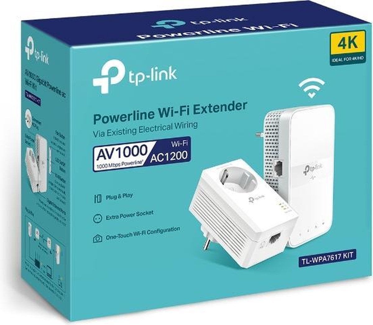 TP-Link Powerline Wi-Fi Extender TL-WPA7617, Ophalen of Verzenden, Zo goed als nieuw, TP-Link