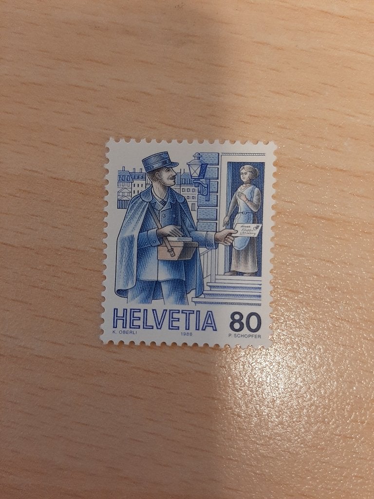 Zwitserland postbode, Verzenden, Postfris