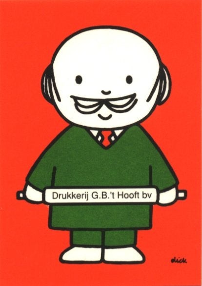 DICK BRUNA sticker - 't Hooft Rotterdam rood, Ophalen of Verzenden, Zo goed als nieuw, Bedrijf of Vereniging