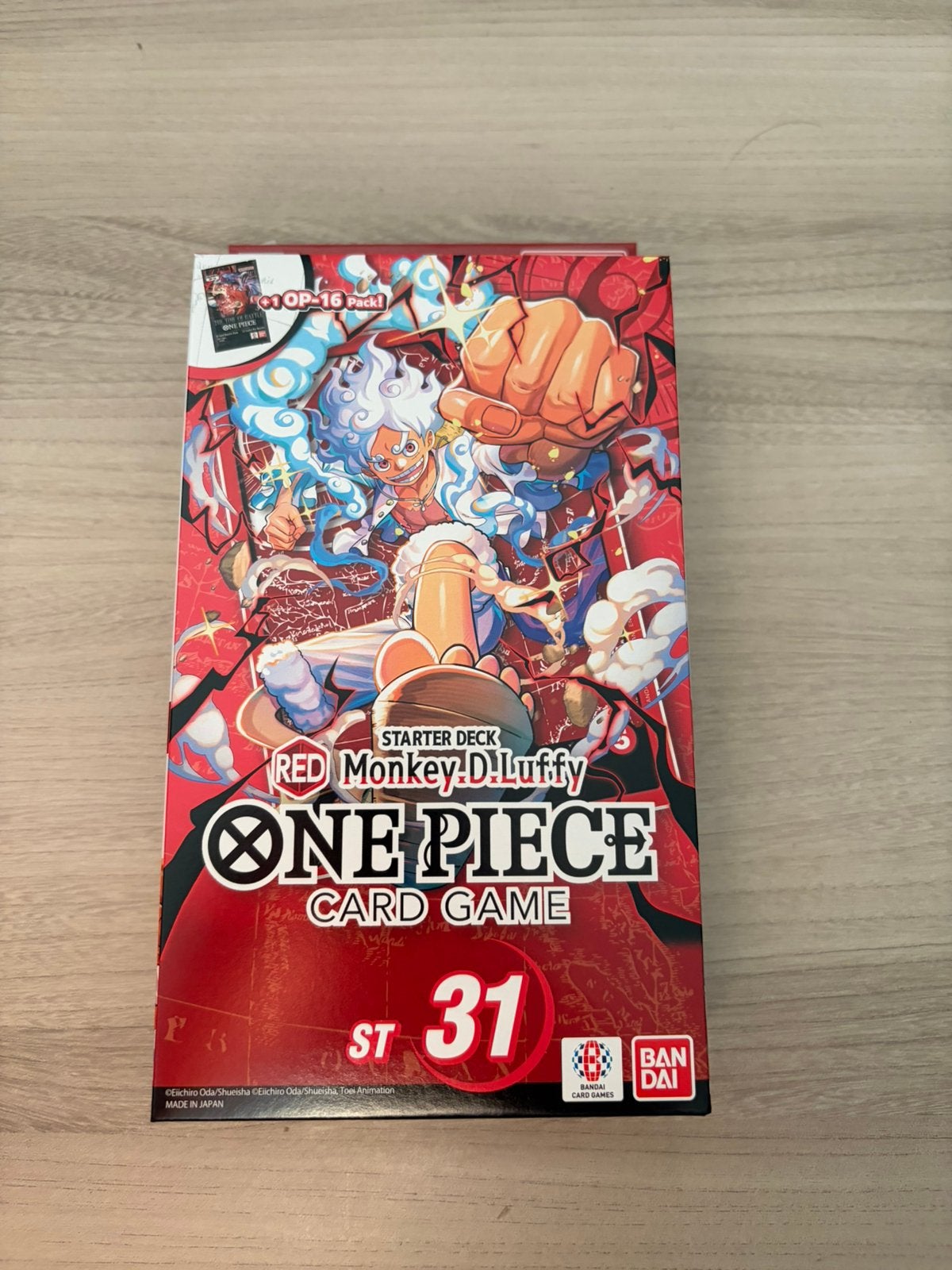 ST-31 – Red Monkey D. Luffy Starter Deck One Piece Card Game, Ophalen of Verzenden, Zo goed als nieuw