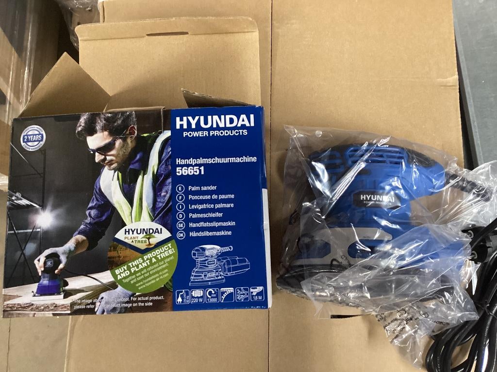 Delta schuurmachine Hyundai nieuw, Ophalen, Solargroothandel, Nieuw, Vlakschuurmachine
