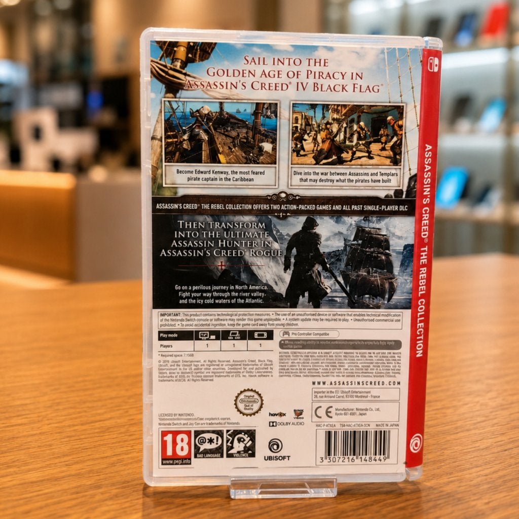 Assassin's Creed The Rebel Collection - In Nette Staat, Nintendo, Gebruikt, Support@nintendo.com, 11-1 Hokotate-cho, Kamitoba, Minami-ku
Kyoto 601-8501
Japan