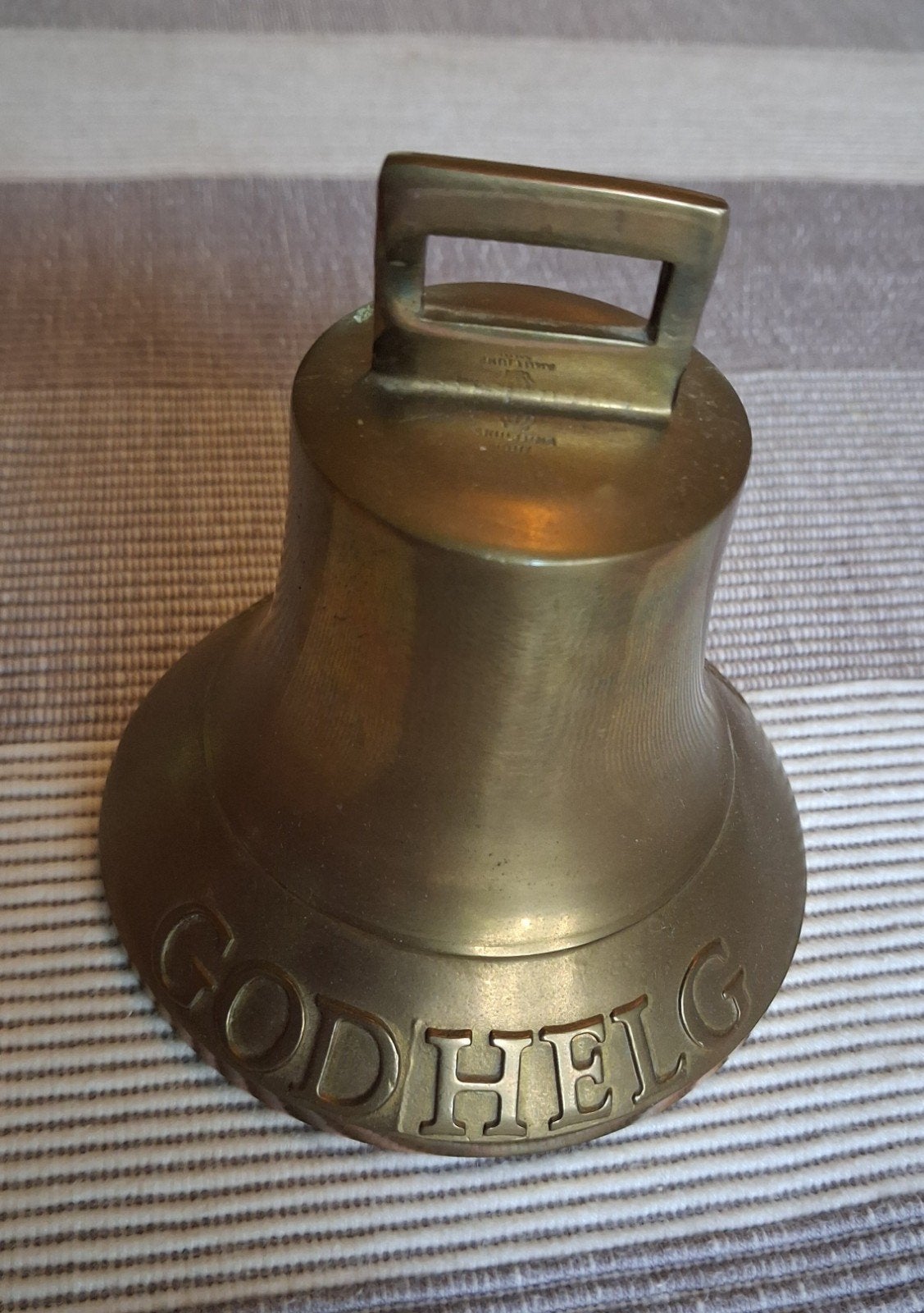 Oude Zweedse messing / koperen Kerstbel - Skultuna, Antiek en Kunst, Ophalen