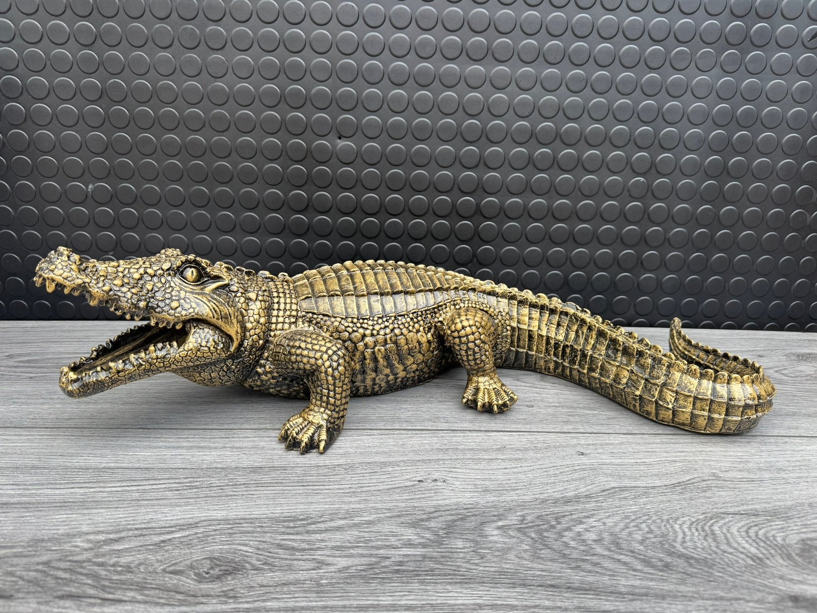 krokodil (goud/zwart) 60cm/Nieuw!, Verzamelen, Ophalen of Verzenden, Nieuw