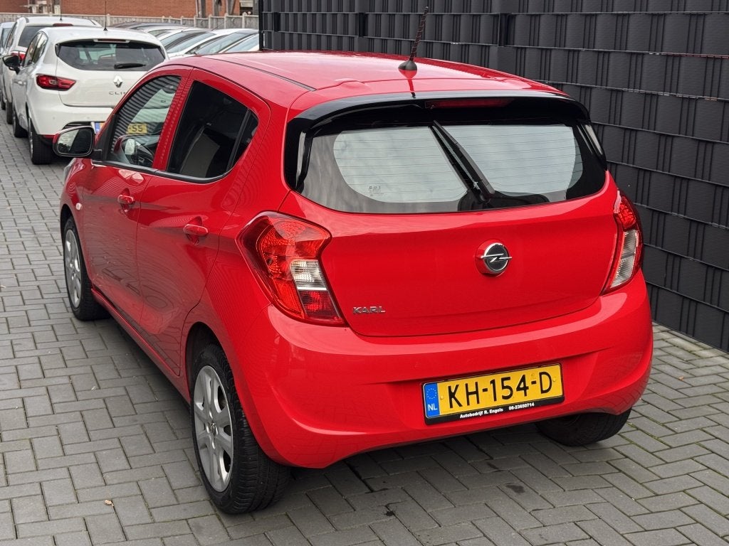 Opel KARL 1.0 ecoFLEX Edition 2016| ROOD| AIRCO| CRUISE| NAP, 839 kg, Stof, Gebruikt, Euro 6