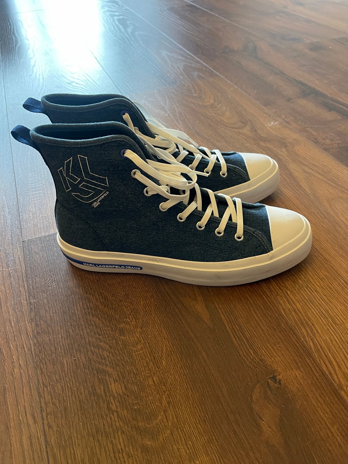 Karl Lagerfeld Jeans High-Top Sneakers - Maat 43, Ophalen, Nieuw, Blauw, Sneakers of Gympen