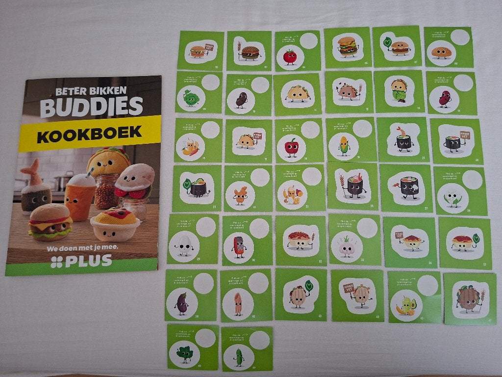 Bitter Bikken Buddies: kookboek en 38 verschillende stickers, Verzamelen, Plus, Ophalen of Verzenden