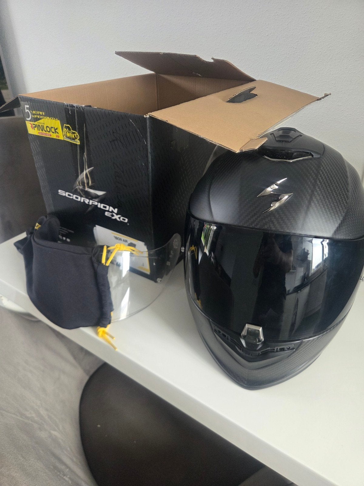 Scorpion EXO-1400 Carbon Air motorhelm maat XL, Overige typen, Heren, Scorpion, Ophalen of Verzenden