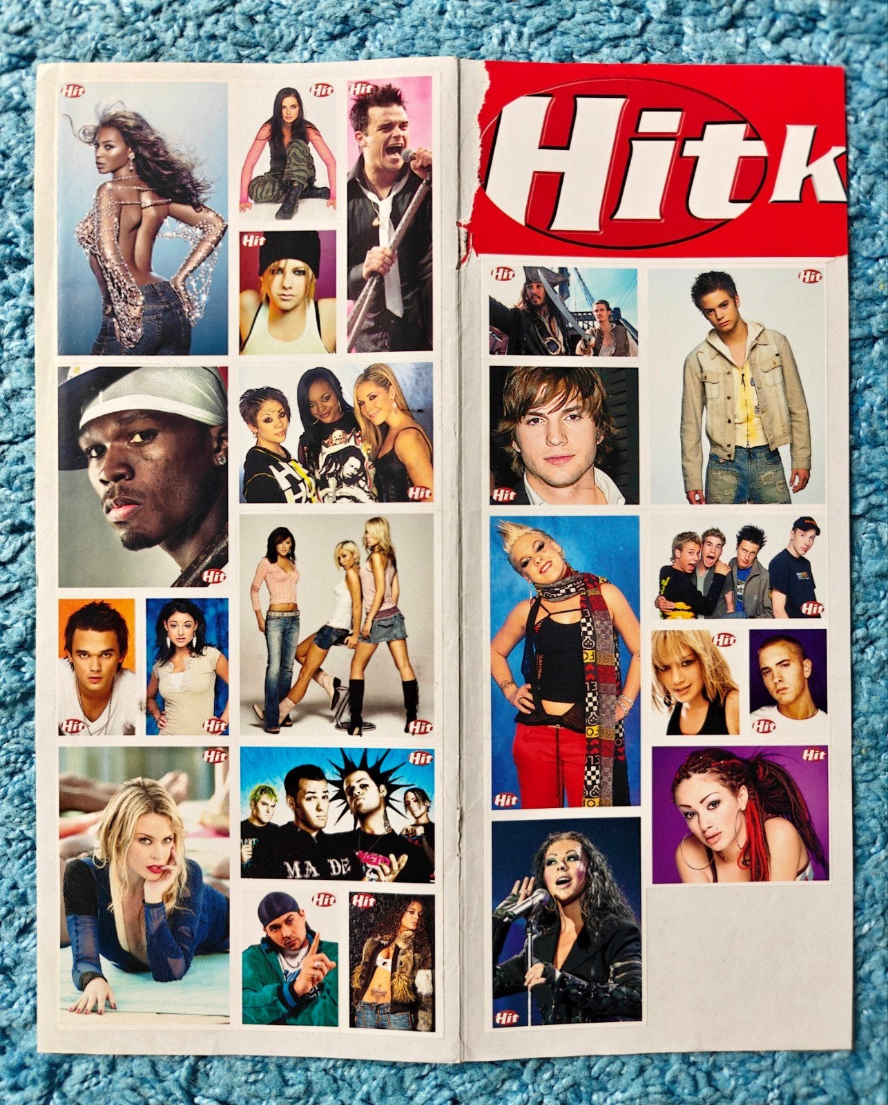 Hitkrant stickers vintage, Verzamelen, Stickers, Zo goed als nieuw, Ophalen of Verzenden