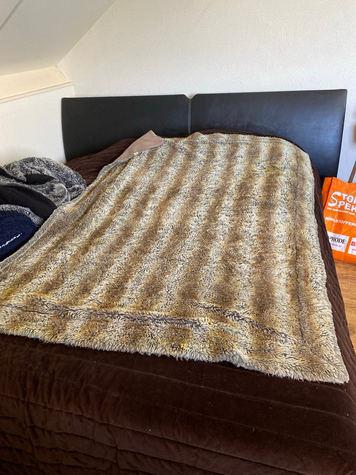 Heerlijk warme en zachte plaid met tijgerprint, 135 cm, Gebruikt, Ophalen of Verzenden, 165 cm