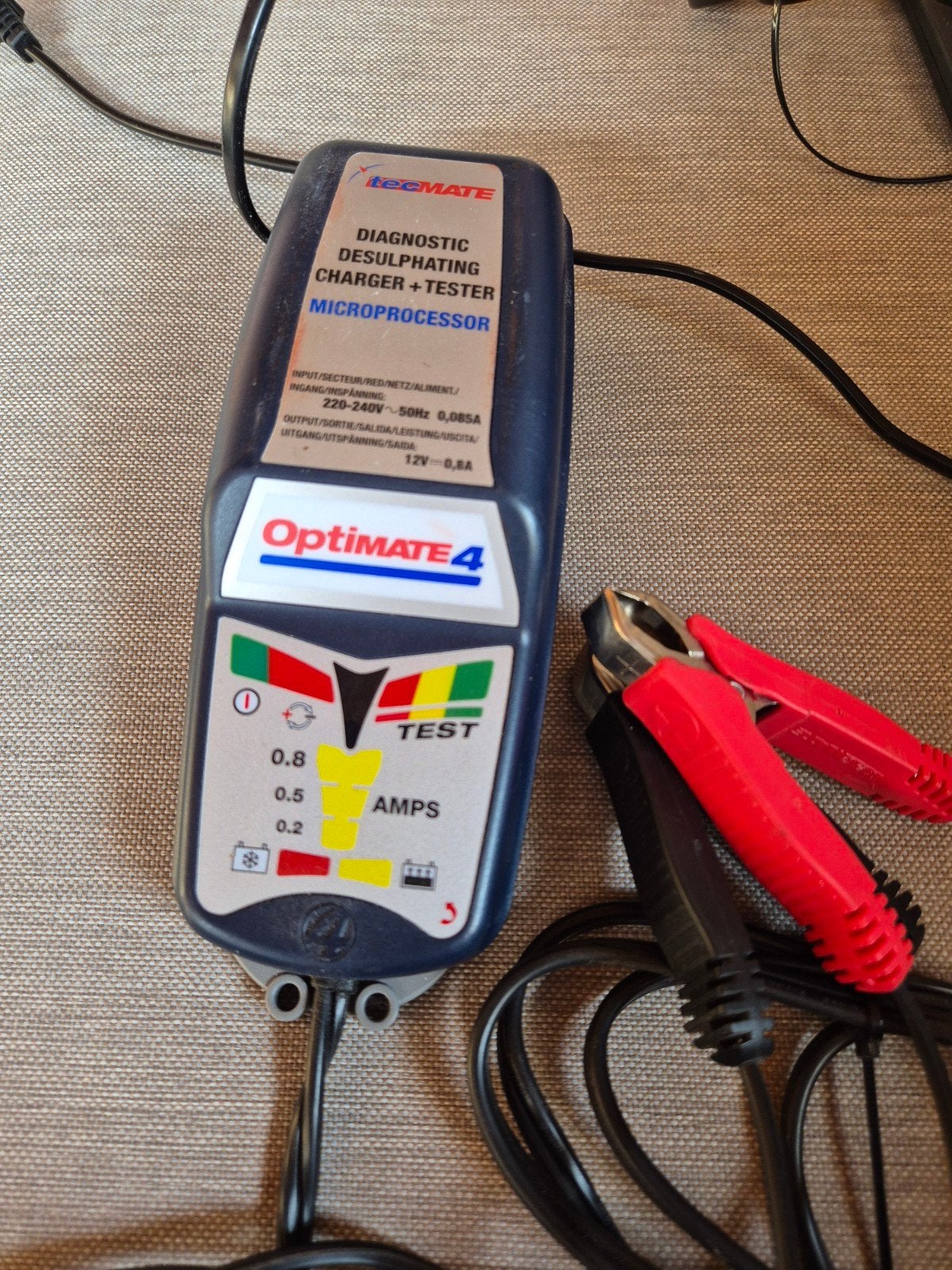 Optimate 4 Acculader & Tester - Microprocessor Gestuurd, Ophalen of Verzenden, Gebruikt, Universele onderdelen