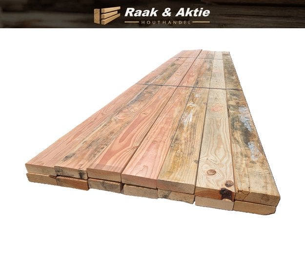 14 Douglas balken 4.5x14.5 cm / 5.00 meter lang - nr: TB51, Ophalen, Nieuw, 250 cm of meer, Balken