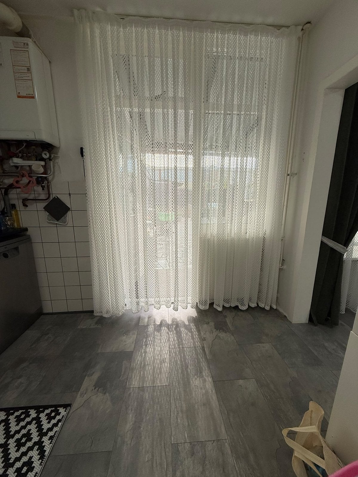 Witte vitrage gordijnen - Lichtdoorlatend en fris, Vitrage, Gebruikt, Wit, Ophalen of Verzenden
