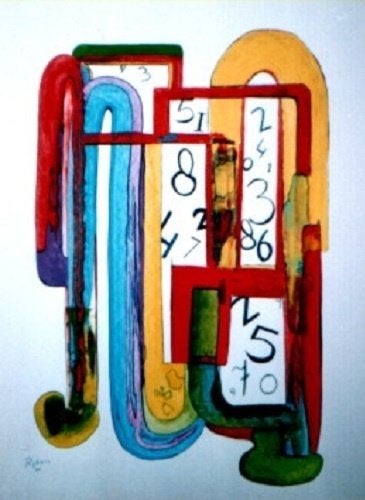 Kunsthandel Gennep - "Wegcijferen", Antiek en Kunst, Ophalen of Verzenden, Papier/karton, Gesigneerd, Gouache