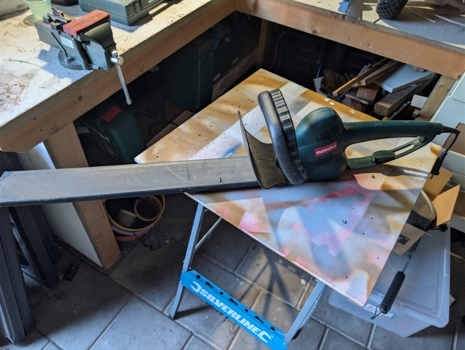 Metabo HS 45 Heggenschaar, Tuin en Terras, Hand-tuingereedschap, Ophalen, Gebruikt, Overige soorten, Metabo