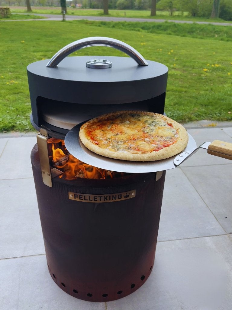 PelletKing rookloze vuurkorf 18 inch met pizzaoven, Verzenden, Nieuw, Pelletking