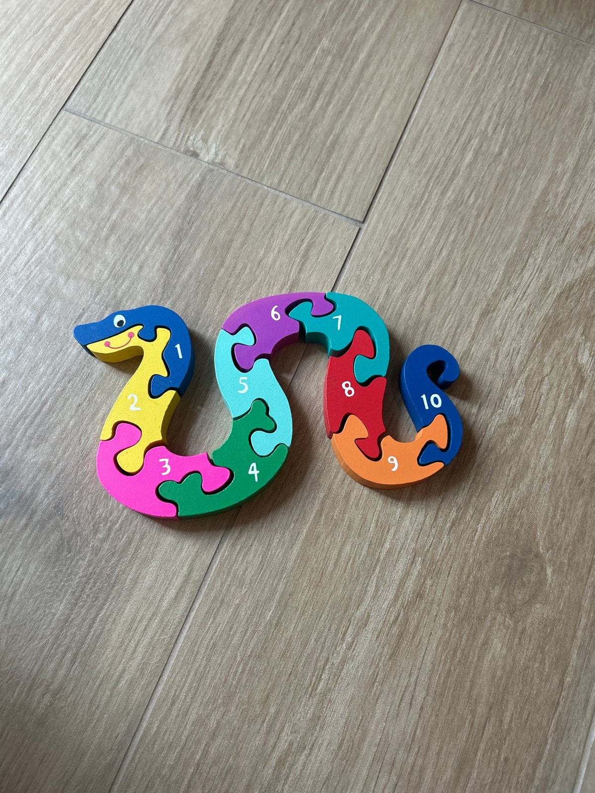 Houten Slang Cijfer Puzzel - Educatief Speelgoed, Ophalen, Zo goed als nieuw, Puzzelen