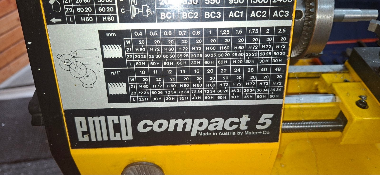 draaibank Emco compact 5, Doe-het-zelf en Verbouw, Ophalen, Gebruikt, Metaaldraaibank