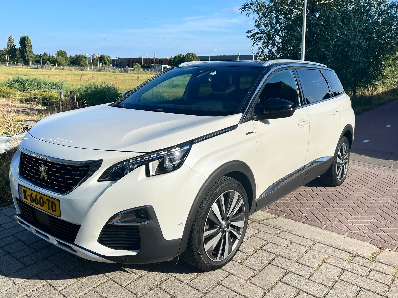 Peugeot 5008 1.2 PureTech 130pk GT-Line  2021 bespreekbaar, 1199 cc, 7 stoelen, Wit, 75 €/maand
