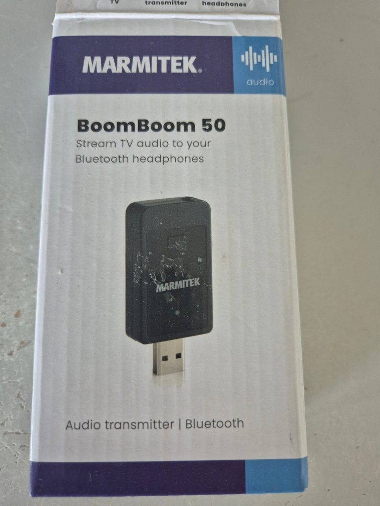 Marmitek BoomBoom 50 - Bleutooth-Audiozender, Audio, Tv en Foto, Audiokabels en Televisiekabels, Ophalen of Verzenden, Nieuw, Minder dan 2 meter