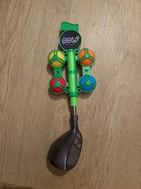 Kinder golfset met uitschuifbare club en 4 ballen, Ophalen of Verzenden, Nieuw, Set, Overige merken
