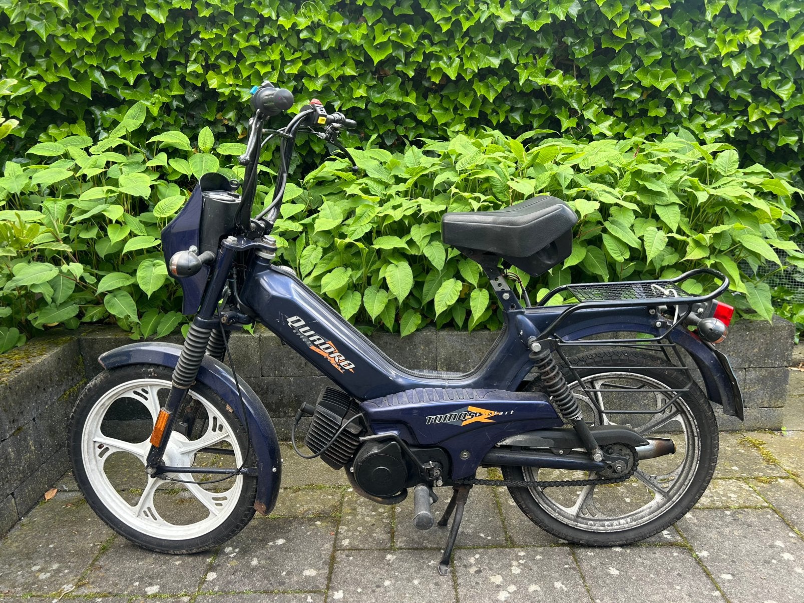 Tomos Quadro E-Start 2004, Fietsen en Brommers, Brommers | Tomos, Gebruikt, Quadro, Maximaal 25 km/u, Ophalen