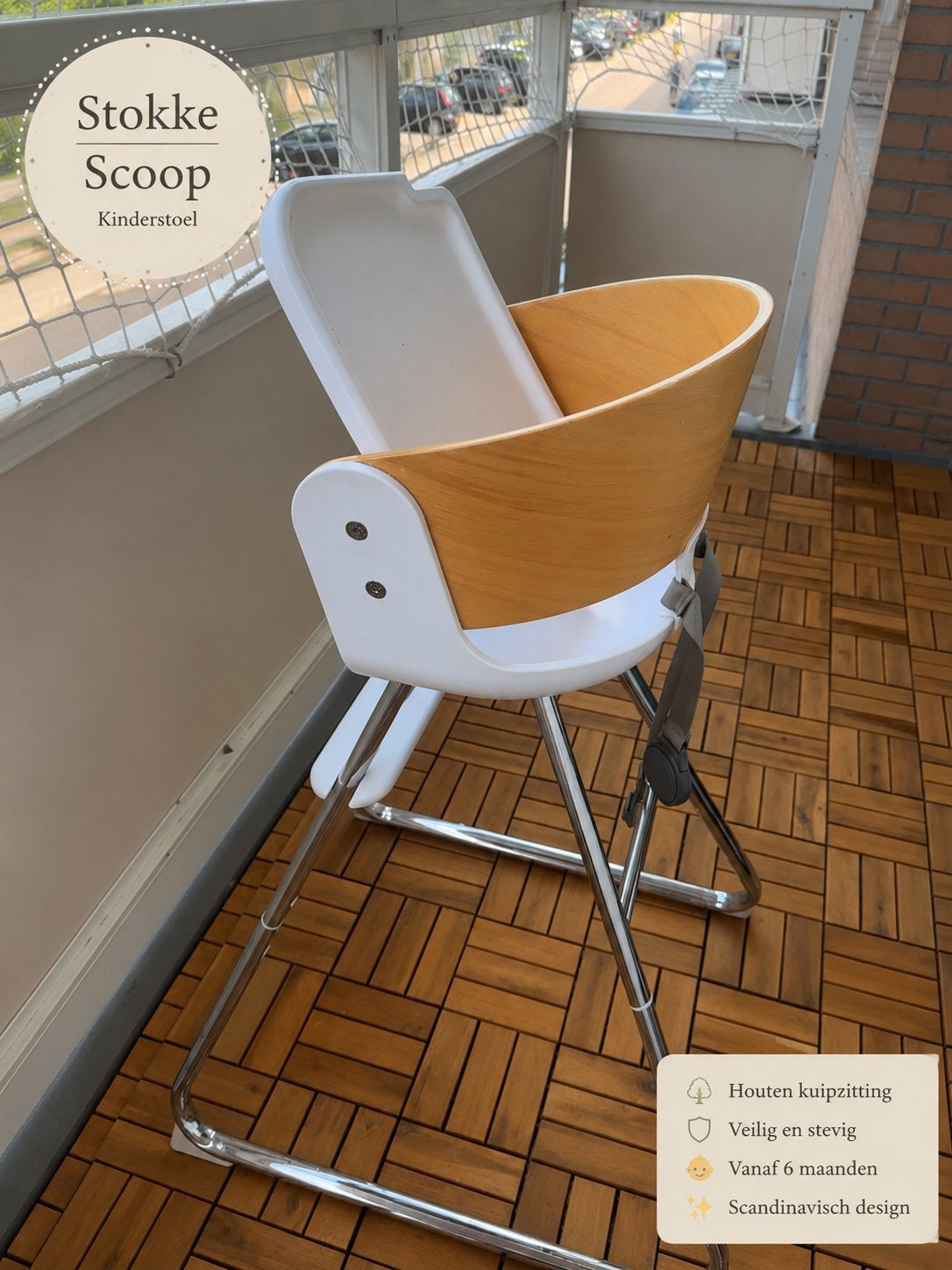 Design kinderstoel wit, Ophalen of Verzenden, Zo goed als nieuw, Badje