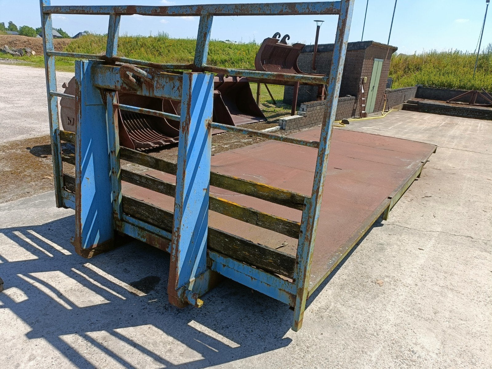 Plateau container , platte container , flat container, Ophalen, Gebruikt, Overige merken