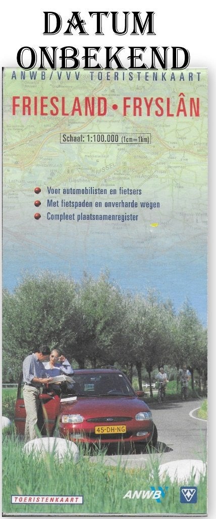 pl14 - ANWB/ VVV Plattegrond Friesland, Boeken, Atlassen en Landkaarten, Gelezen, Ophalen of Verzenden, Landkaart, 1800 tot 2000