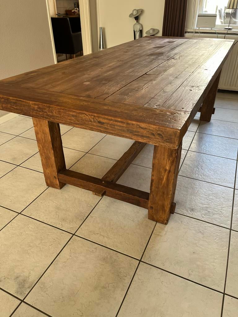 Authentieke kloostertafel 240x100cm, Ophalen, Gebruikt, 200 cm of meer, 50 tot 100 cm