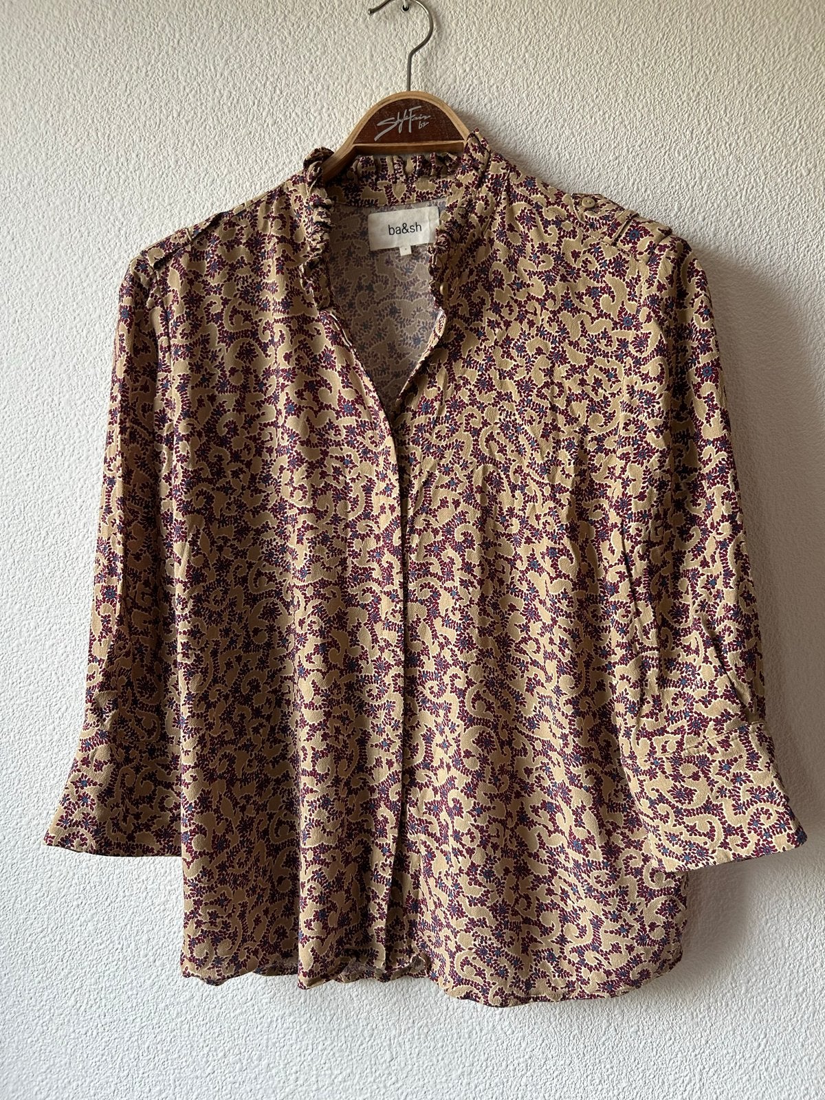Ba&sh blouse maat 2/M, Kleding | Dames, Blouses en Tunieken, Verzenden, Zo goed als nieuw, Maat 38/40 (M), Beige