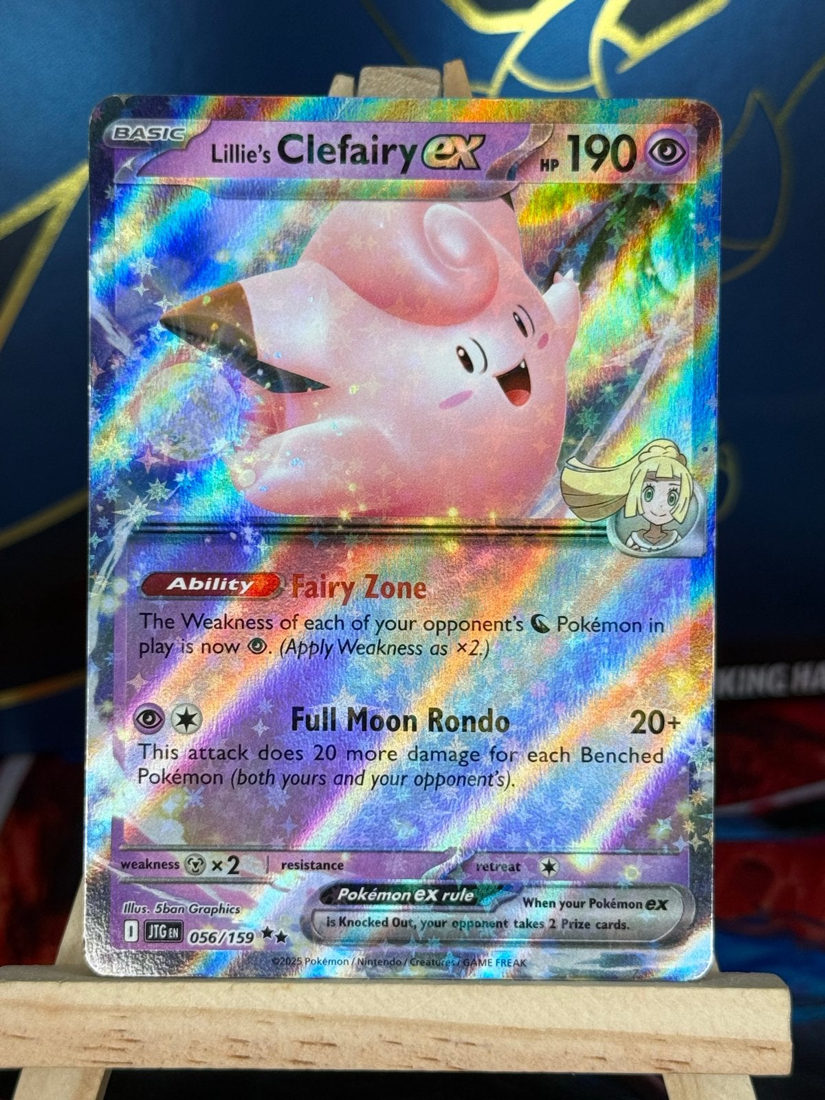 Lillie's Clefairy ex #56 | Pokemon Journey Together, Ophalen of Verzenden, Zo goed als nieuw, Losse kaart, Foil
