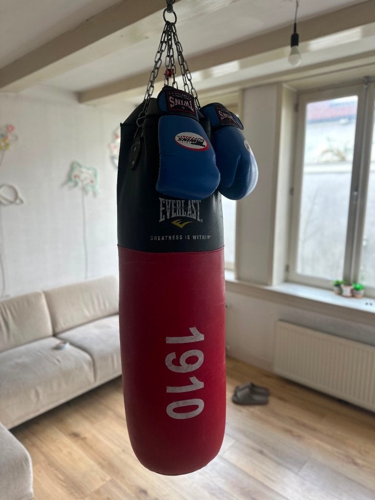 Grote Everlast boxzak met handschoenen!, Ophalen, Gebruikt, Bokszak