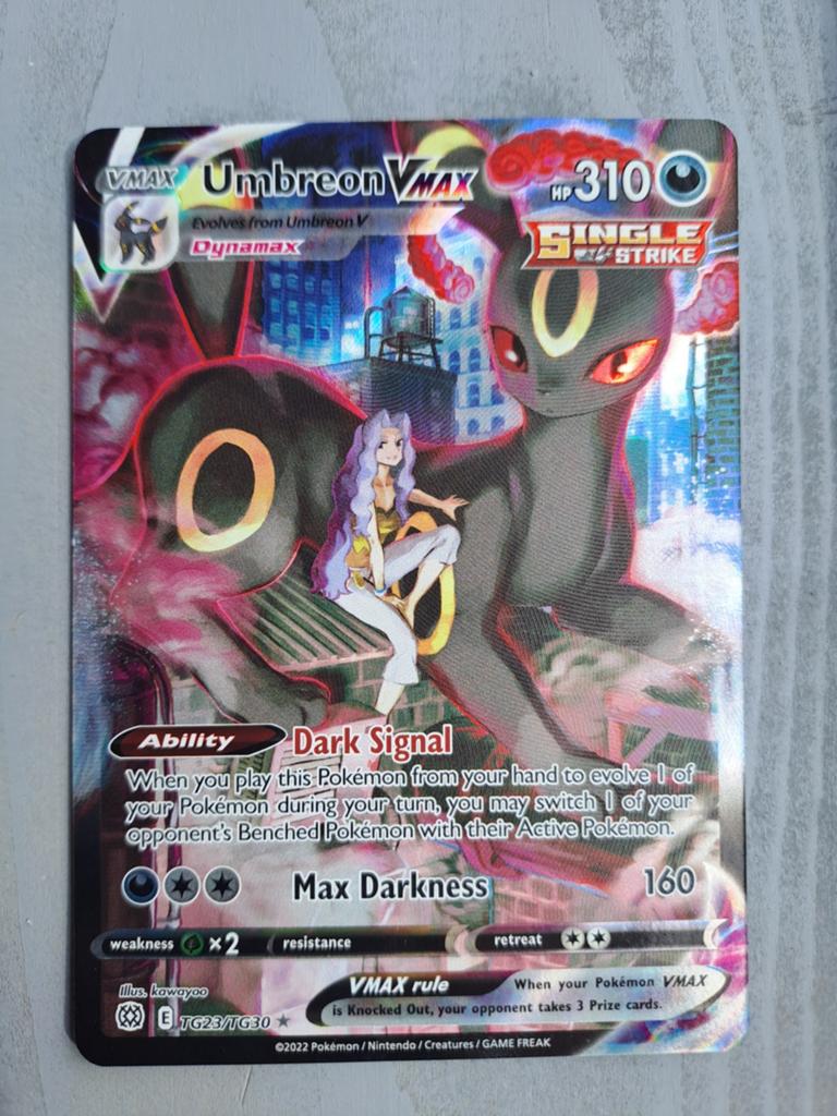 Umbreon Vmax TG23/TG30 , POKEMON kaart, Ophalen of Verzenden, Speelkaart(en)