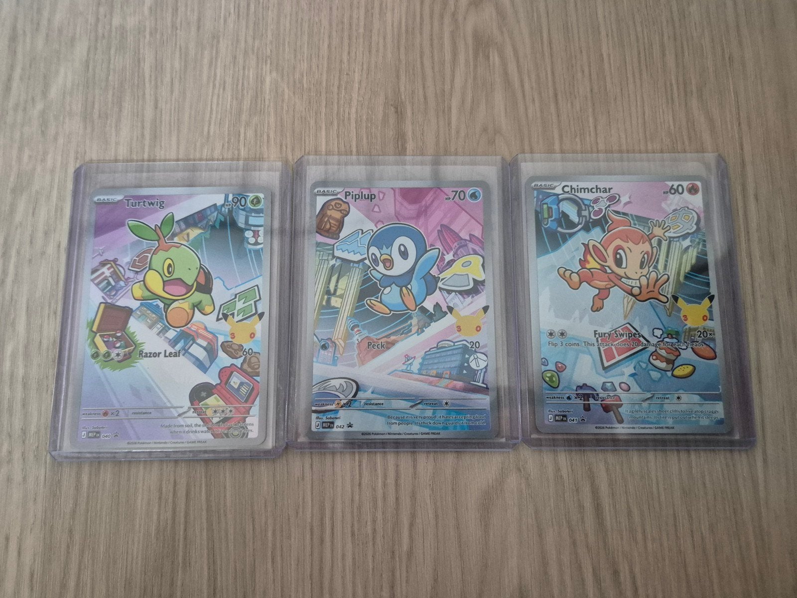 Pokémon First Partner Series 1 Sinnoh (Gen 4 Starters), Ophalen of Verzenden, Zo goed als nieuw, Meerdere kaarten, Foil