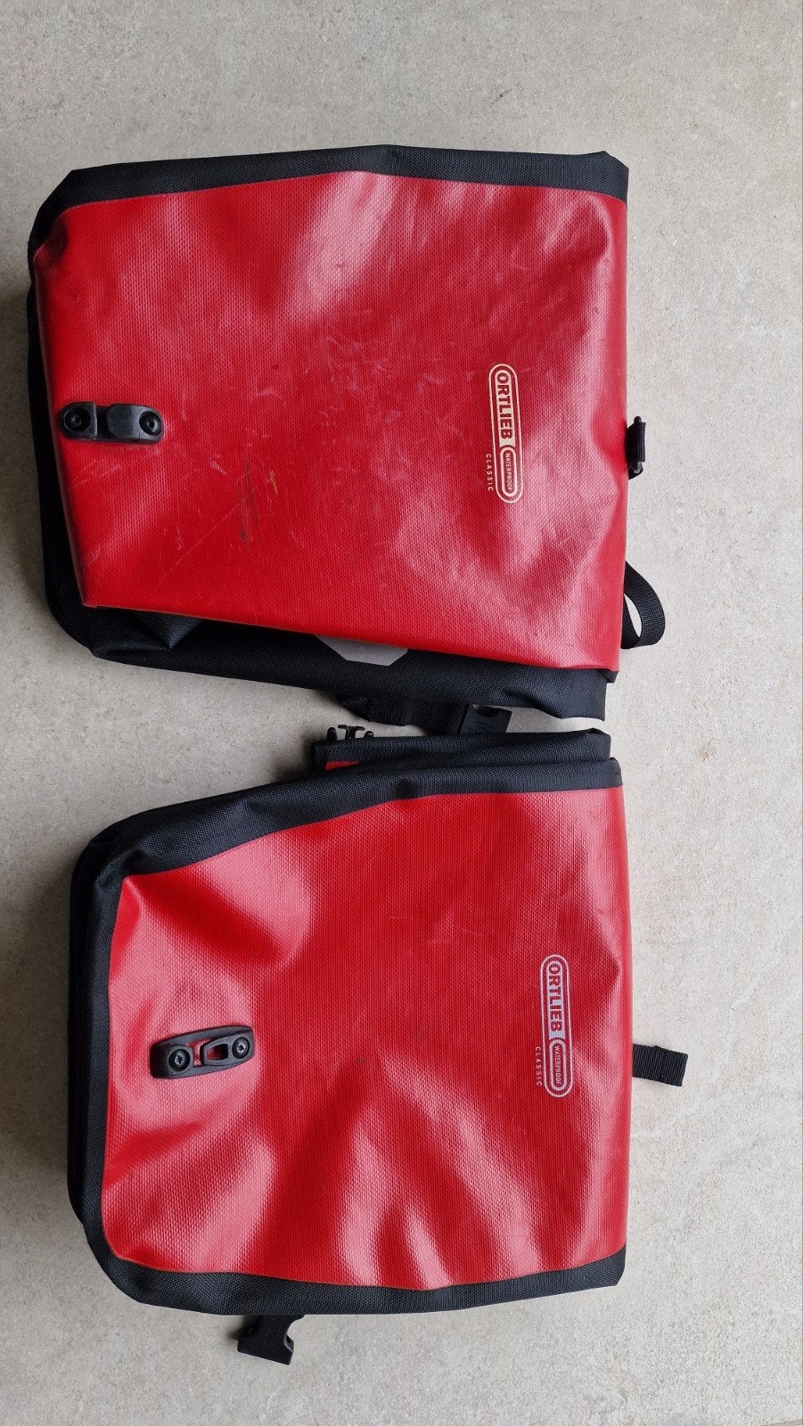 Ortlieb Classic Waterproof Fietstassen (Rood), Fietsen en Brommers, Fietsaccessoires | Fietstassen, Ophalen of Verzenden, Gebruikt