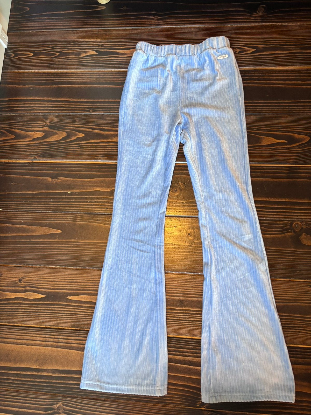 Retour blauwe flared rib broek maat 134/140, Ophalen of Verzenden, Nieuw, Meisje, Broek