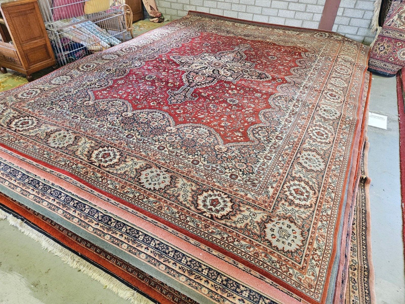 Prachtig groot vintage tapijt 250 x 340 cm, Gebruikt, 200 cm of meer, Ophalen of Verzenden, 200 cm of meer