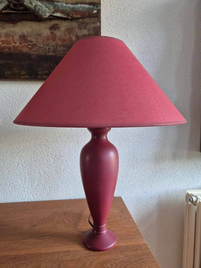 Vaaslamp bordeauxrood, Ophalen of Verzenden, Gebruikt