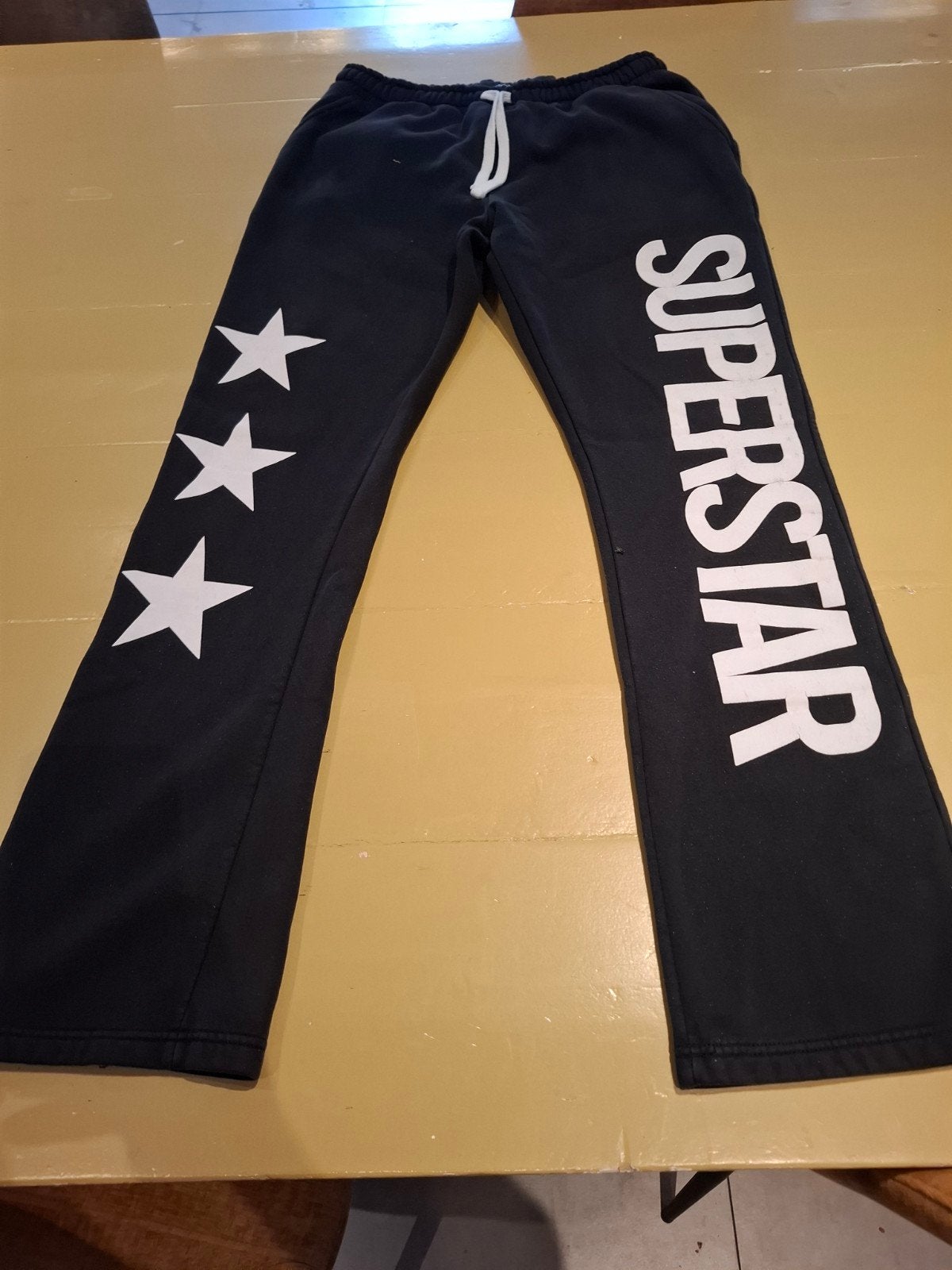 MAN joggingbroek 2XL zwart met sterren en 'SUPERSTAR', Zwart, Overige maten, Ophalen of Verzenden, MAN