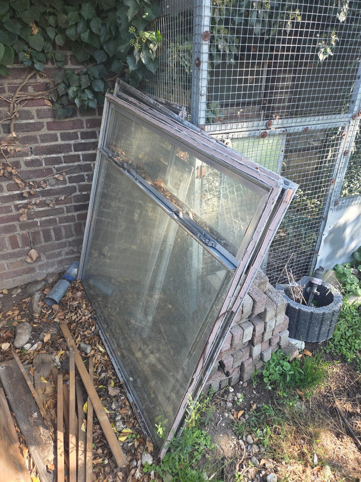 Gebruikte ramen - ideaal voor schuur of tuinhuis, Ophalen, Gevelraam of Ruit, Gebruikt, 80 tot 120 cm