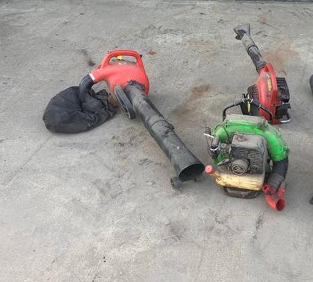 2 Bladblazers en 1 Bladzuiger - Aandacht Nodig, Ophalen, Benzine, Gebruikt, Handgedragen