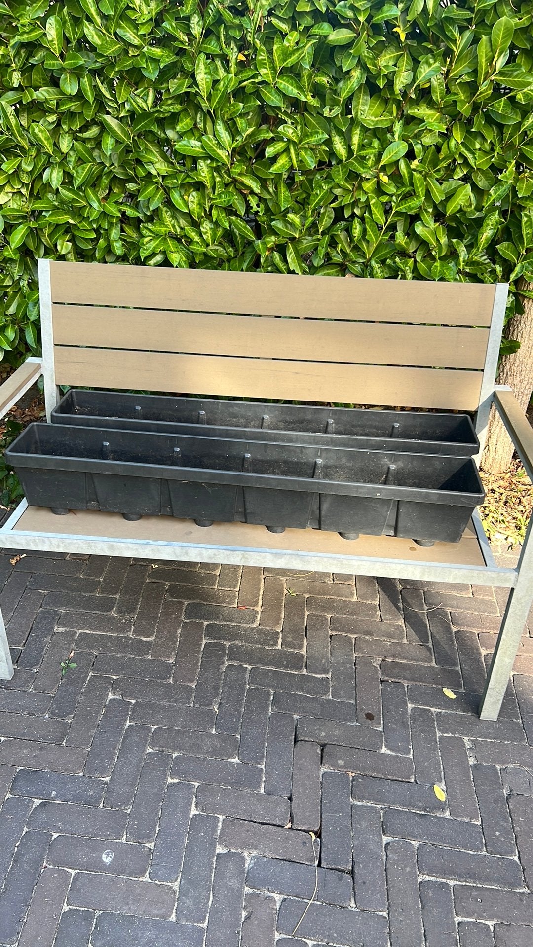 Aardbeibakken 2 x beekenkamp 1 meter lang 15 liter, Tuin en Terras, Ophalen, Zo goed als nieuw, Kunststof