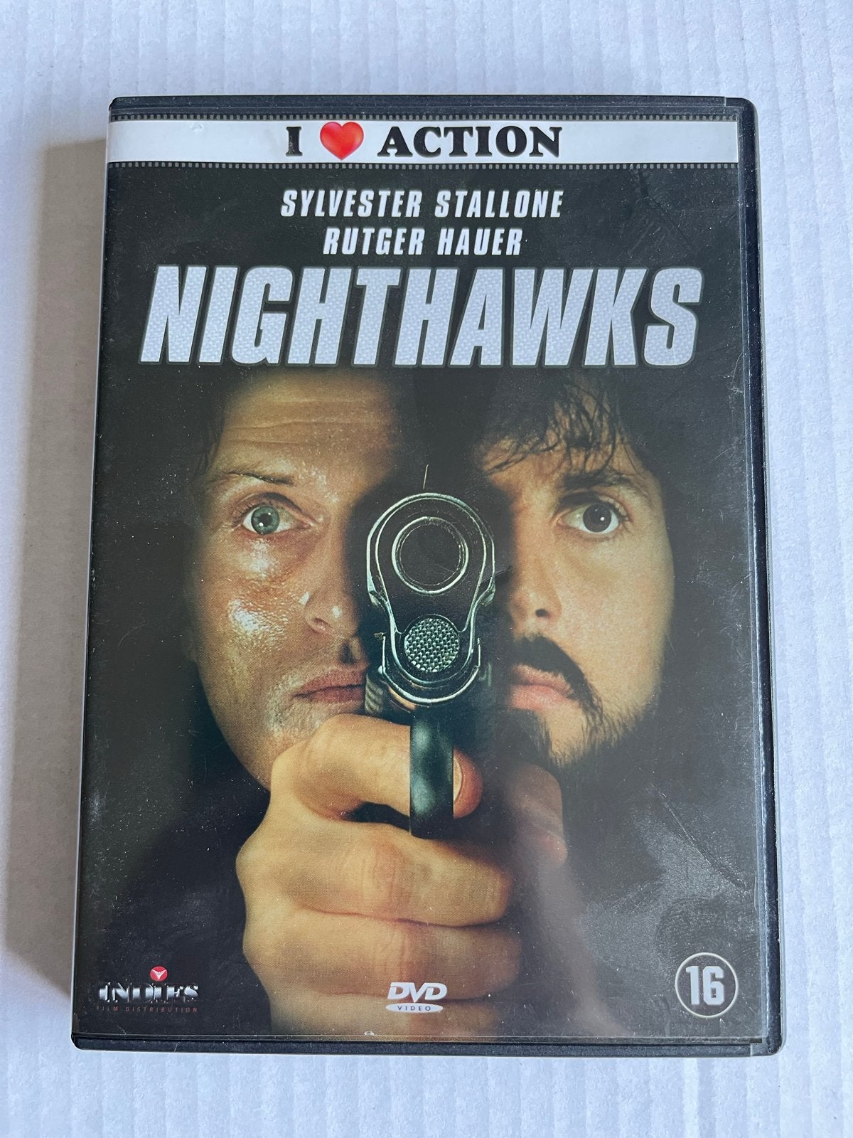 Nighthawks DVD - Sylvester Stallone, Rutger Hauer, Cd's en Dvd's, Dvd's | Actie, Gebruikt, Vanaf 16 jaar, Actiethriller, Ophalen of Verzenden
