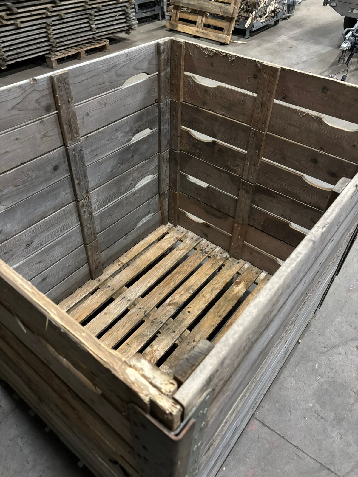 Houten palletranden 100x120x25 cm – Stapelbaar, Gebruikt, Minder dan 25 mm, Ophalen of Verzenden, Steigerhout