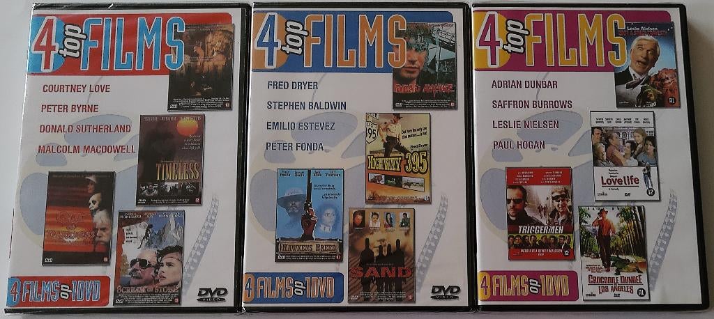 Dvd-Set *** 4 TOP FILMS *** 3 stuks NIEUW, Vanaf 12 jaar, Ophalen of Verzenden, Nieuw in verpakking