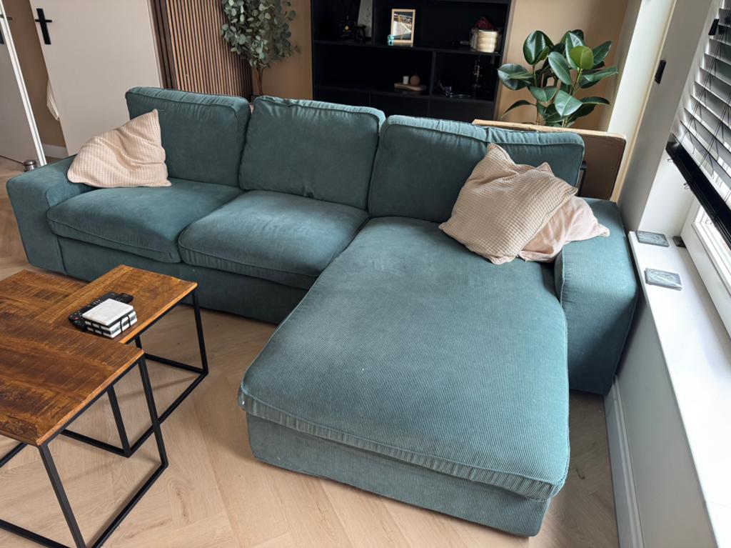 IKEA Hoekbank - Kivik - liggedeelte links of rechts, Huis en Inrichting, Ophalen, 250 tot 300 cm, Zo goed als nieuw, Stof